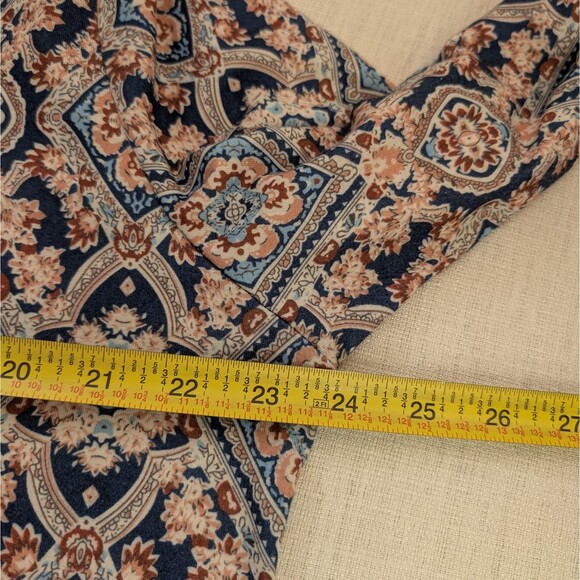 Romanstii Women's 2XL Tunic Bohemian Floral Geometric Print Long Sleeve V-Neck - Picture 7 of 12